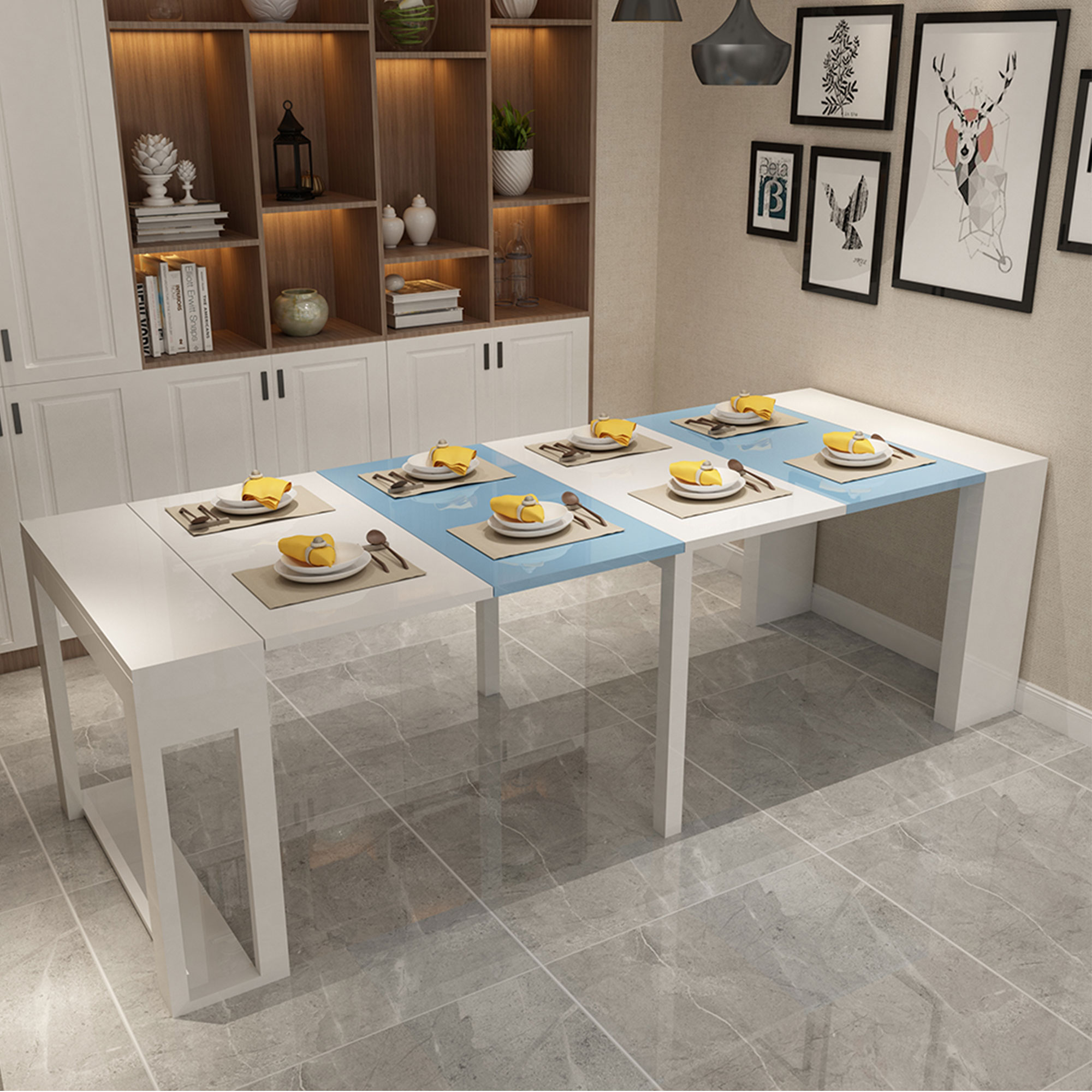 Space saving dining table deals for 8